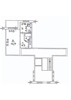 1-к квартира, на длительный срок, 30м2, 9/9 этаж