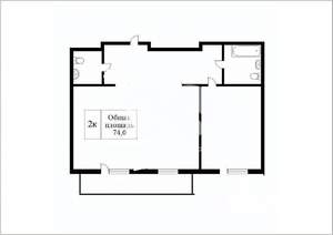 2-к квартира, на длительный срок, 80м2, 3/25 этаж
