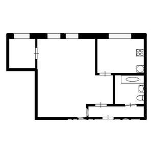 2-к квартира, на длительный срок, 39м2, 3/5 этаж