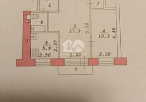 2-к квартира, на длительный срок, 42м2, 4/5 этаж