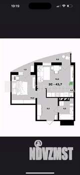 1-к квартира, на длительный срок, 44м2, 15/17 этаж