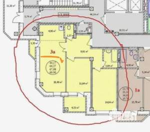 3-к квартира, на длительный срок, 70м2, 7/21 этаж