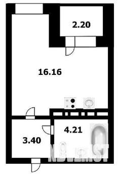 Студия квартира, на длительный срок, 24м2, 7/10 этаж