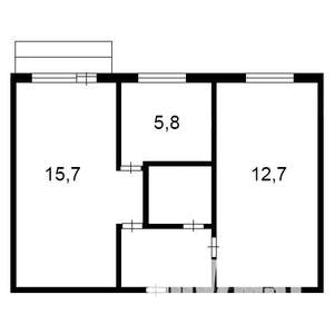 2-к квартира, на длительный срок, 43м2, 5/5 этаж
