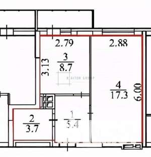 1-к квартира, на длительный срок, 35м2, 7/22 этаж