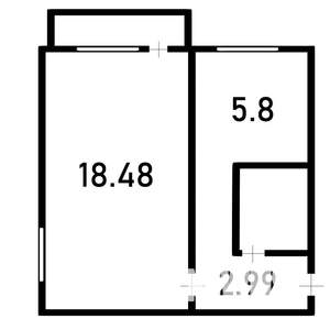 1-к квартира, на длительный срок, 32м2, 3/5 этаж