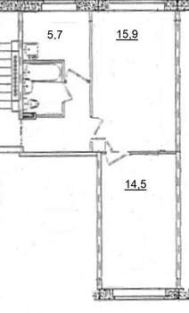 2-к квартира, на длительный срок, 44м2, 1/5 этаж