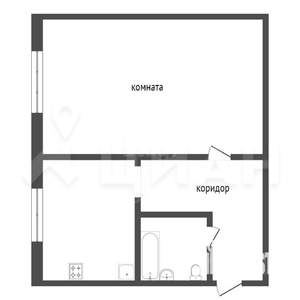1-к квартира, на длительный срок, 33м2, 2/5 этаж