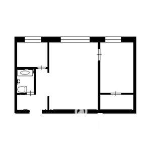2-к квартира, на длительный срок, 44м2, 5/5 этаж
