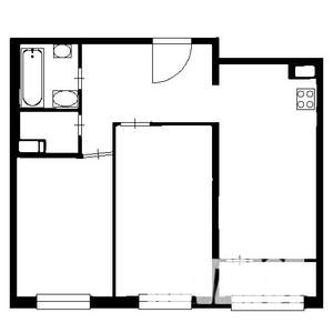 1-к квартира, на длительный срок, 35м2, 4/17 этаж