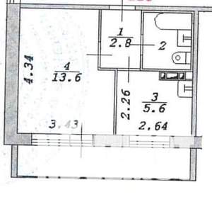 1-к квартира, на длительный срок, 25м2, 2/10 этаж