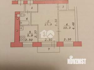 2-к квартира, на длительный срок, 42м2, 4/5 этаж