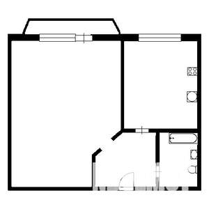 2-к квартира, на длительный срок, 44м2, 2/5 этаж