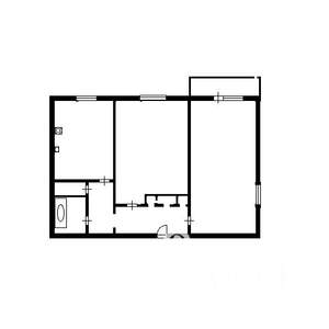 2-к квартира, на длительный срок, 45м2, 2/9 этаж