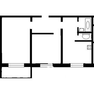 2-к квартира, на длительный срок, 55м2, 2/10 этаж