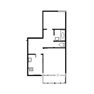 2-к квартира, на длительный срок, 52м2, 4/4 этаж