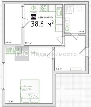1-к квартира, на длительный срок, 40м2, 11/17 этаж