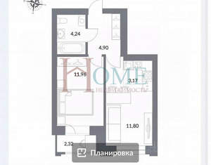 2-к квартира, на длительный срок, 38м2, 2/25 этаж
