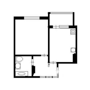 1-к квартира, на длительный срок, 34м2, 9/10 этаж