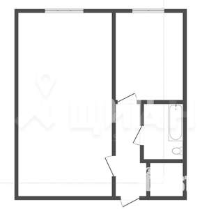 1-к квартира, на длительный срок, 30м2, 4/5 этаж