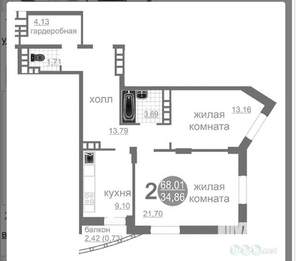 3-к квартира, на длительный срок, 68м2, 22/27 этаж