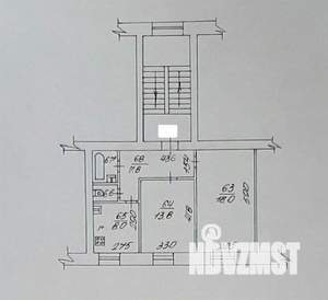2-к квартира, на длительный срок, 52м2, 5/5 этаж