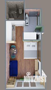 Студия квартира, посуточно, 20м2, 4/25 этаж