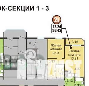 2-к квартира, на длительный срок, 40м2, 11/17 этаж