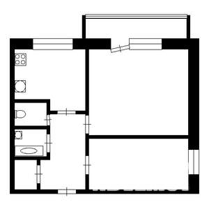 2-к квартира, на длительный срок, 43м2, 9/10 этаж