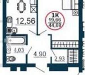 1-к квартира, на длительный срок, 40м2, 24/25 этаж