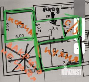 2-к квартира, на длительный срок, 63м2, 7/12 этаж