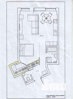 1-к квартира, на длительный срок, 51м2, 7/17 этаж
