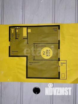 Студия квартира, на длительный срок, 30м2, 24/25 этаж