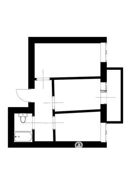 2-к квартира, на длительный срок, 57м2, 4/18 этаж