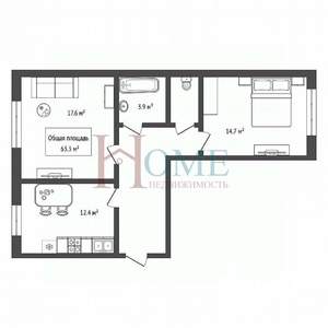 2-к квартира, на длительный срок, 63м2, 1/10 этаж