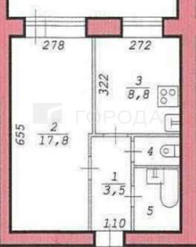 1-к квартира, на длительный срок, 35м2, 7/12 этаж