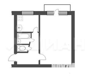 1-к квартира, на длительный срок, 32м2, 3/5 этаж
