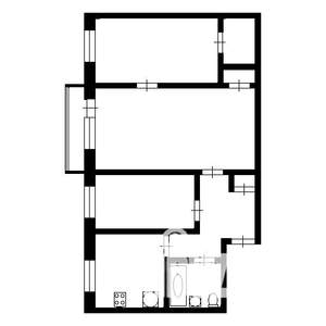 3-к квартира, на длительный срок, 56м2, 7/10 этаж