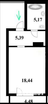 Студия квартира, на длительный срок, 30м2, 19/26 этаж