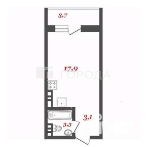 Студия квартира, на длительный срок, 29м2, 11/21 этаж