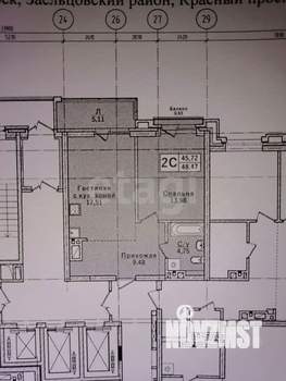 1-к квартира, на длительный срок, 46м2, 15/25 этаж