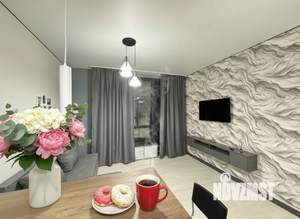 Студия квартира, на длительный срок, 34м2, 20/30 этаж