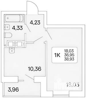 1-к квартира, на длительный срок, 40м2, 25/25 этаж