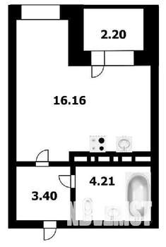 Студия квартира, на длительный срок, 24м2, 7/10 этаж