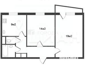2-к квартира, на длительный срок, 54м2, 8/9 этаж