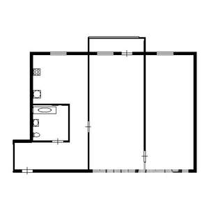 2-к квартира, на длительный срок, 46м2, 4/4 этаж