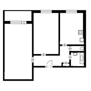 2-к квартира, на длительный срок, 44м2, 7/9 этаж