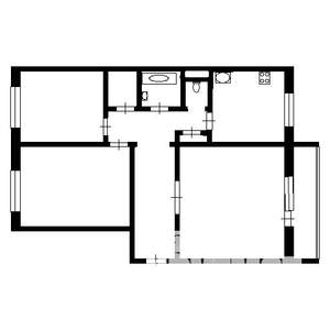 3-к квартира, на длительный срок, 68м2, 3/7 этаж