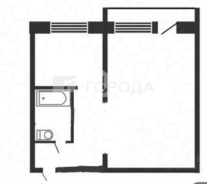 1-к квартира, на длительный срок, 32м2, 5/5 этаж