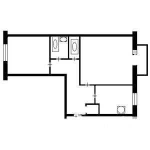 2-к квартира, на длительный срок, 45м2, 2/5 этаж